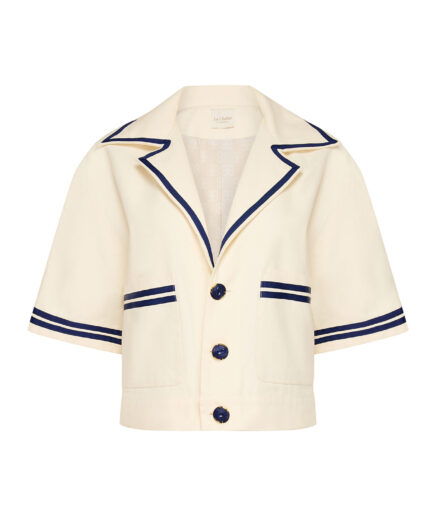 PARELTHON BLAZER CREME-BLUE