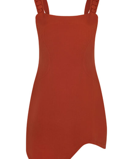 PEPITA DRESS TERRACOTTA