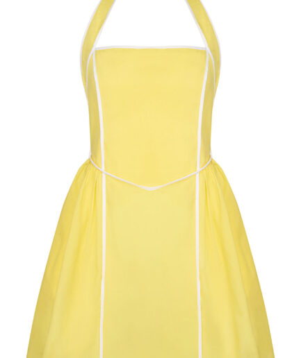 ALMYRA DRESS YELLOW/WHITE MINI